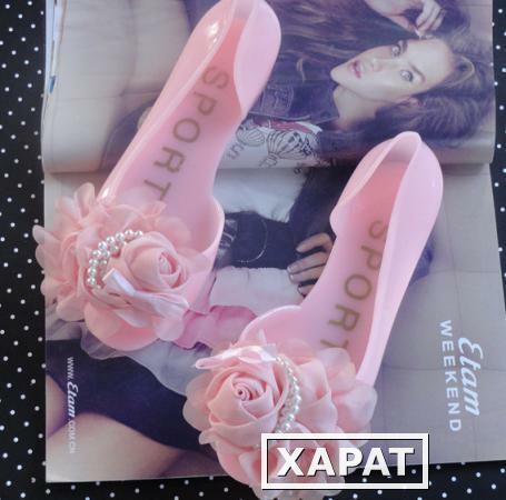 Фото Ограниченное издание конфеты обувь boxiniyazhenzhu цветок желе обуви заглянуть обувь кристалл