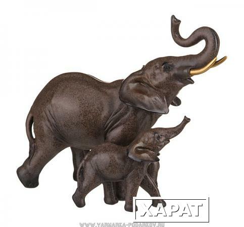 Фото Фигурка слоны 18х9,7х16,5 см.