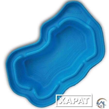 Фото Бассейн-пруд для дачи пластиковый ПС-750 синий, зеленый