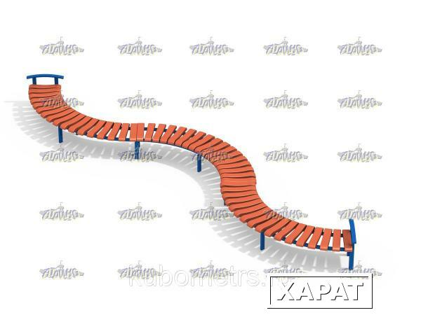 Фото Лавочка Парк волна