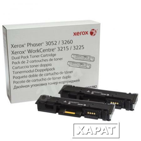 Фото Картридж лазерный XEROX (106R02782) Phaser 3052/WC3215 и другие, черный, оригинальный, комплект - 2 шт., ресурс 2х3000 стр.