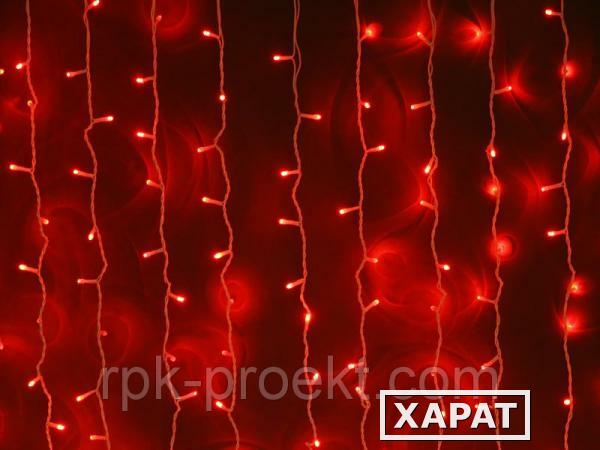 Фото Светодиодный Дождь c 5-ым мерцающим диодом 475 диодов 2х1,5м красный