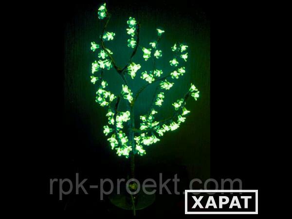 Фото Вишневый куст, 96 светодиодов (цветков) зеленый