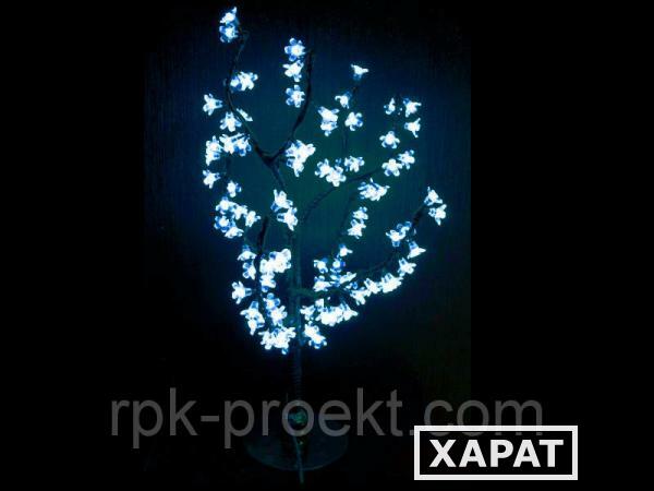 Фото Вишневый куст, 96 светодиодов (цветков) синий