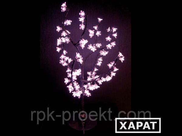 Фото Вишневый куст 96 светодиодов розовый