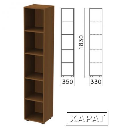 Фото Шкаф (стеллаж) "Канц", 350х330х1830 мм, 4 полки, цвет орех пирамидальный