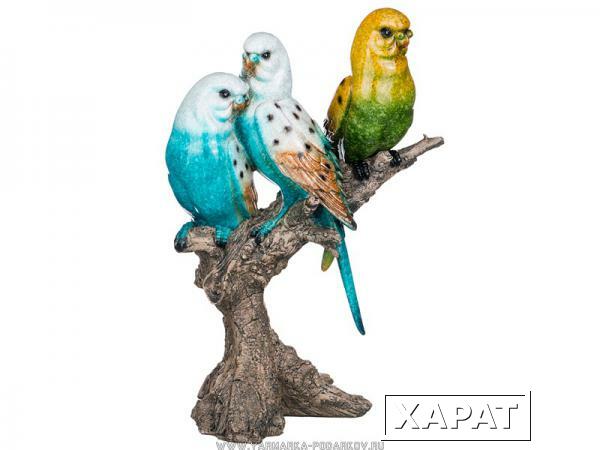 Фото Фигурка попугаи 19,5х12,5х28,5см