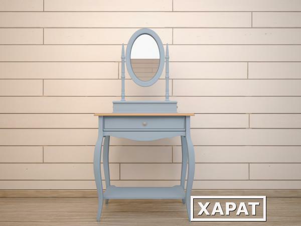 Фото Голубой туалетный столик "Leontina" с зеркалом ST9321B-ET