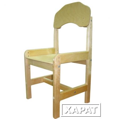 Фото Детский регулируемый стул из массива