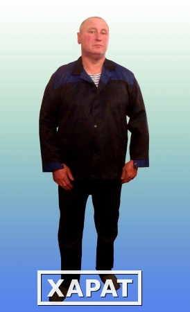 Фото Рабочий костюм из темно-синей гретты