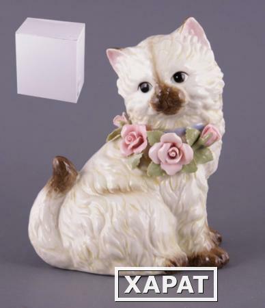 Фото Статуэтка "кошка"высота=21 см длина=17 см. Porcelain Manufacturing (461-053)