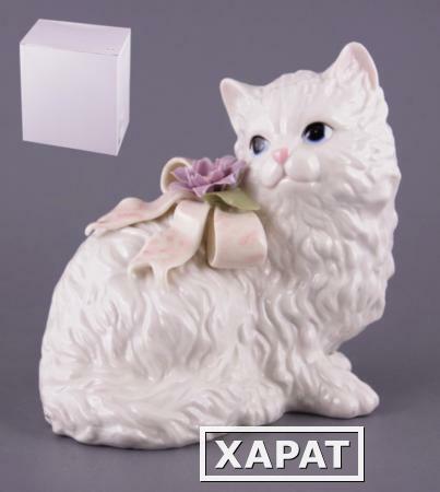Фото Статуэтка "кошка"высота=17 см длина=18 см. Porcelain Manufacturing (461-054)