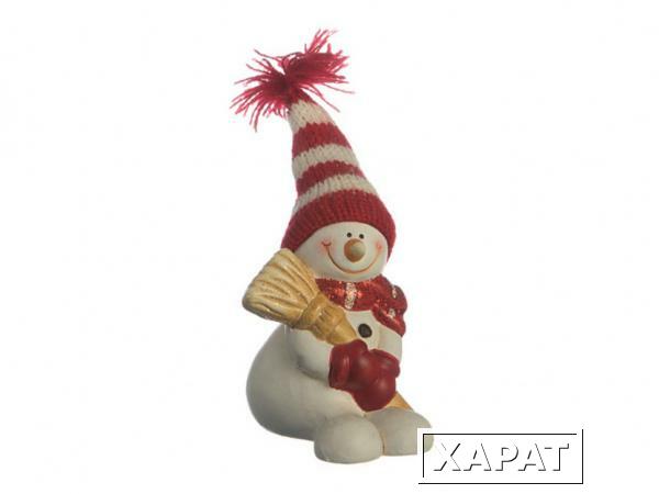 Фото Фигурка "снеговик" 7.2*6.2*8.6см Polite Crafts&amp;gifts (156-739)