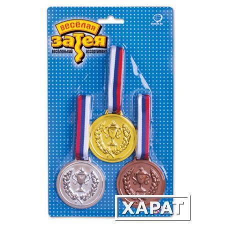 Фото Праздничная медаль чемпиона, 3 шт. (золото, серебро, бронза)