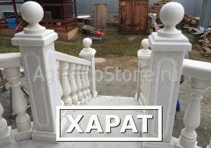 Фото Балюстрады, столбы, перила, шары, колонны из мрамора России