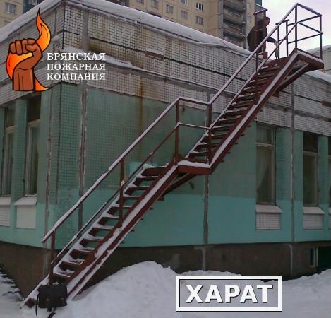 Фото Лестница пожарная наружная стационарная вертикальная П2
