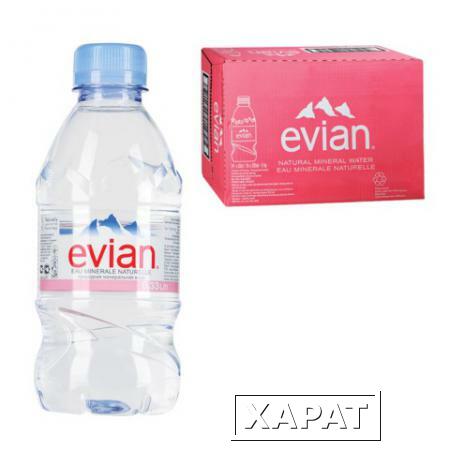 Фото Вода негазированная минеральная EVIAN (Эвиан), 0,33 л, пластиковая бутылка