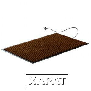 Фото Подогреваемый коврик теплолюкс коричневый carpet 80х50