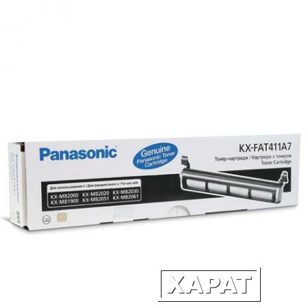 Фото Тонер-картридж PANASONIC (KX-FAT411A7) KX-MB1900/2000/2020/2030/ 2051/2061, оригинальный, 2000 копий