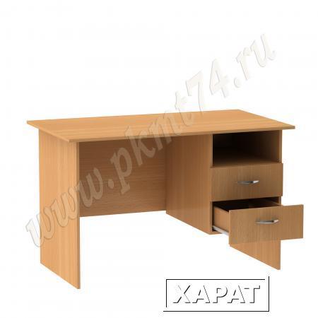 Фото Письменный стол с нишей и двумя ящиками
