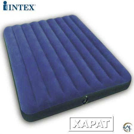 Фото Надувной полуторный матрас Intex Classic Downy Bed (152х203х22 см)