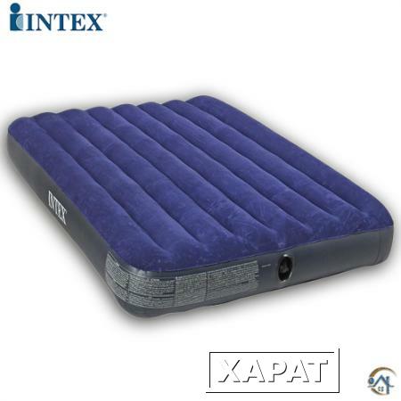 Фото Надувной полуторный матрас Intex Classic Downy Bed (137х191х22 см)