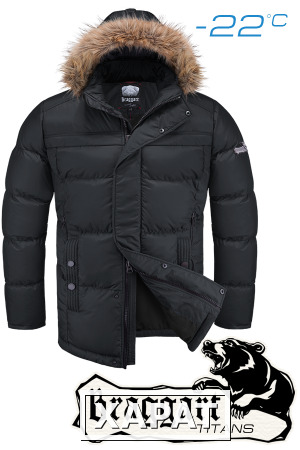 Фото Куртка зимняя мужская Braggart Titans 3338 черная, р.3XL, 4XL, 5XL