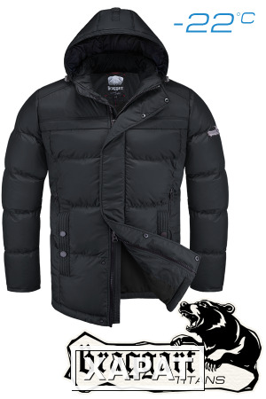 Фото Куртка зимняя мужская Braggart Titans 4038 черная, р.3XL, 4XL, 5XL