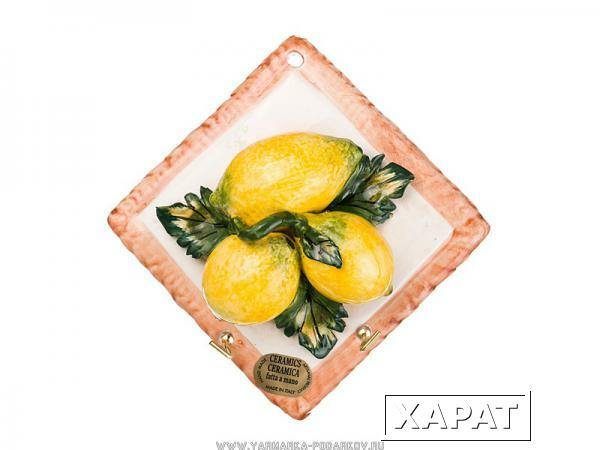 Фото Вешалка для кухонных полотенец лимоны 13х13 см.