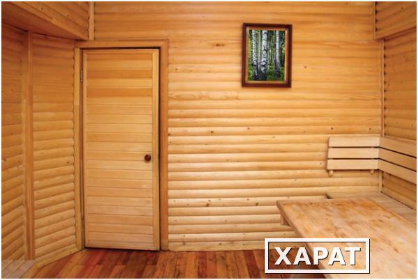 Фото Дверь деревянная из липы для бани