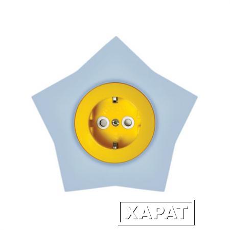 Фото DMLED Розетка для детской Звезда желто-голубая