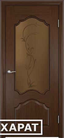 Фото Двери PRORAB Полотно дверн. ДП Ирида ДО (ф) 800х2000 бронза Ветка экошпон Венге мелинга