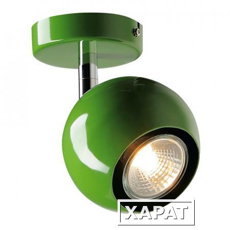 Фото LIGHT EYE 1 GU10 светильник накладной для лампы GU10 50Вт макс., зеленый | 149065 SLV