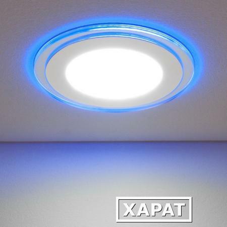 Фото Встраиваемый потолочный светодиодный светильник DLKR160 12W 4200K синий; a031838 ELEKTROSTANDARD