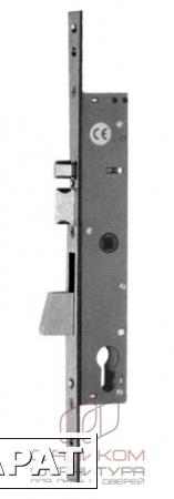 Фото Дверной врезной замок электромеханический ISEO 7818-02-25 узкий с дополнительным запирающим ригелем