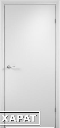Фото Дверное полотно Верда 21-8 глухое ламинированное с притвором 2000x700 Белое