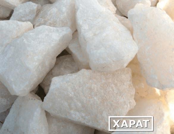 Фото Камень для бани Кварц колотый-Жаркий лёд в ведре 10 кг