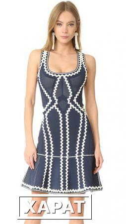 Фото Herve Leger Зигзагообразное платье Issaa