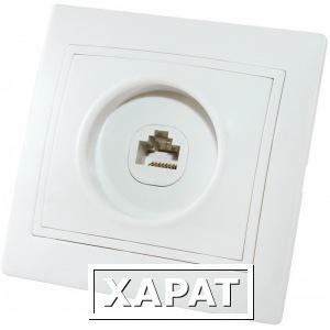 Фото Розетка компьютерная rj45 белая rj45 tdm таймыр sq1814-0021