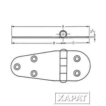 Фото Maritim Петля дверная 81710SP