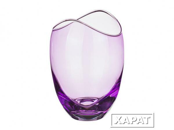 Фото Ваза "гондола" фиолетовая высота=25,5 см. Crystalex Cz (674-405)