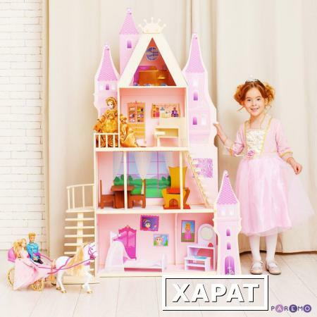 Фото Летний дворец Барби "Розовый сапфир " с 16 предметами мебели и текстилем (PD316-05)