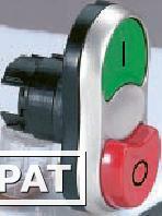 Фото Головка Osmoz сборная с двойными кнопками зеленый/красный, IP67 | арт. 23984 | Legrand