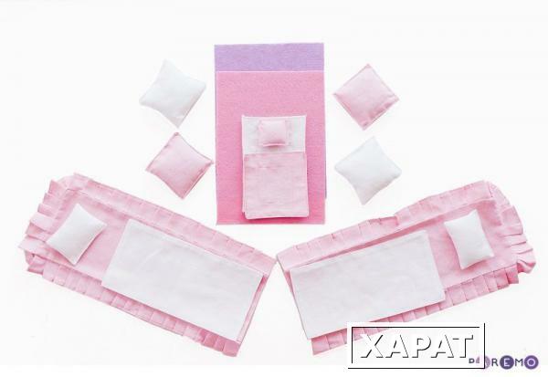 Фото Набор текстиля для розовых домиков серии "Вдохновение" (PDA315)