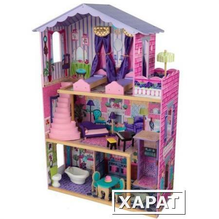 Фото Деревянный домик Барби "Особняк мечты" (My Dream Mansion) с мебелью 13 элементов (65082_KE)
