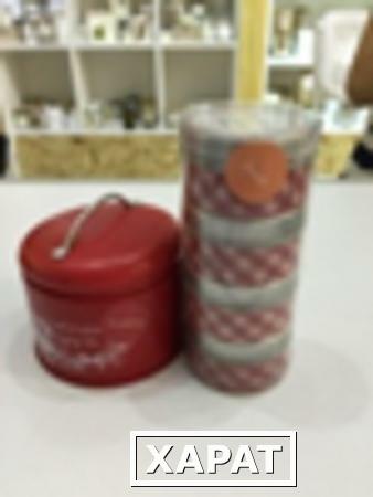Фото Свеча ароматическая в оловянном подсвечнике, 4 шт, strawberry Kuchenland C020100009C-S