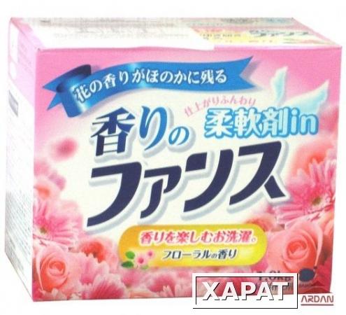 Фото 038308 DAIICHI ФАНСУ Стиральный порошок со смягчителем и цветочным ароматом, вес 1 кг. Производство - Япония. Оптом.