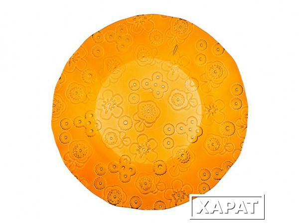 Фото Тарелка "флора" диаметр=20 см.оранжевая без упаковки Vidrios San (600-630)