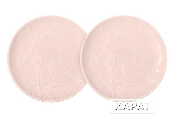 Фото Набор из 2-х тарелок закусочных Птицы (розовая) SantaFe ( SL-SP15016p-AL )