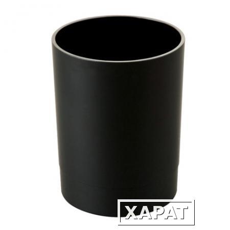 Фото Подставка-органайзер СТАММ "Офис" (стакан для ручек), 70х70х90 мм, черная